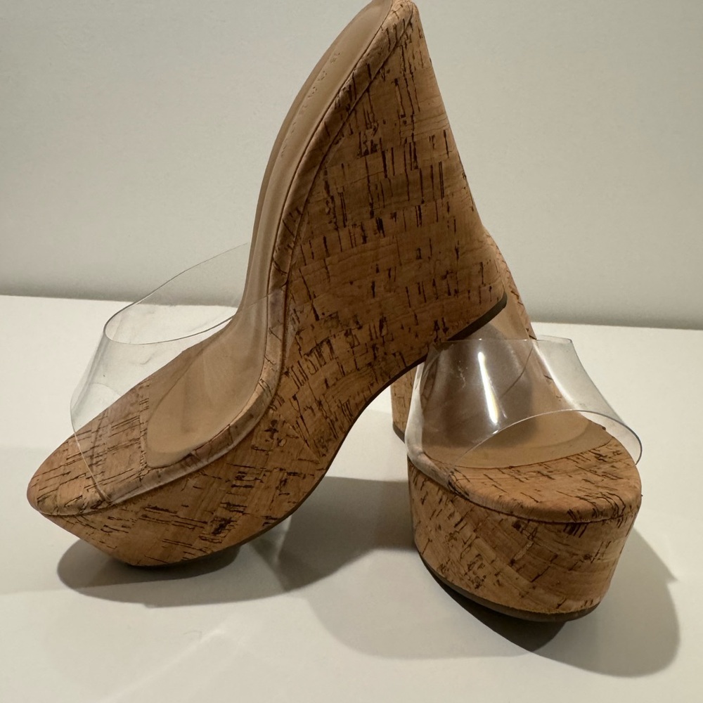 Bamboo Clear cork wedges.